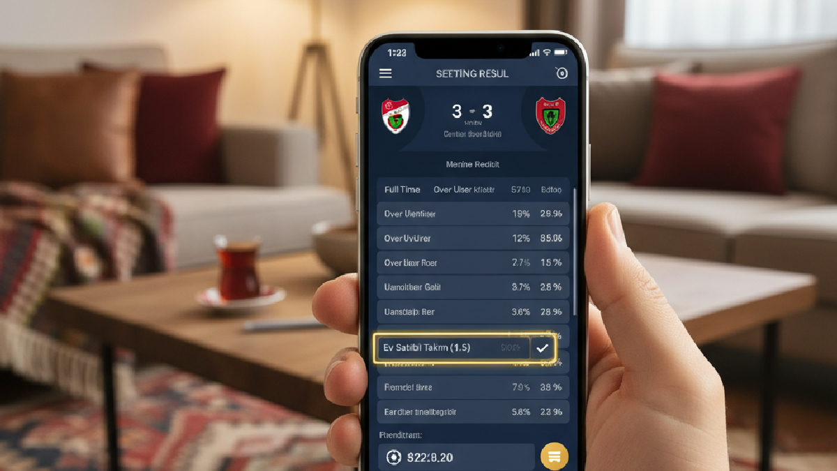 Akıllı telefon ekranında Discount Casino mobil uygulaması üzerinden handikap bahsi oynama